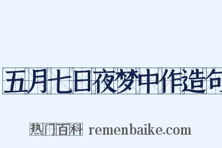 五月七日夜梦中作造句是什么意思的图片